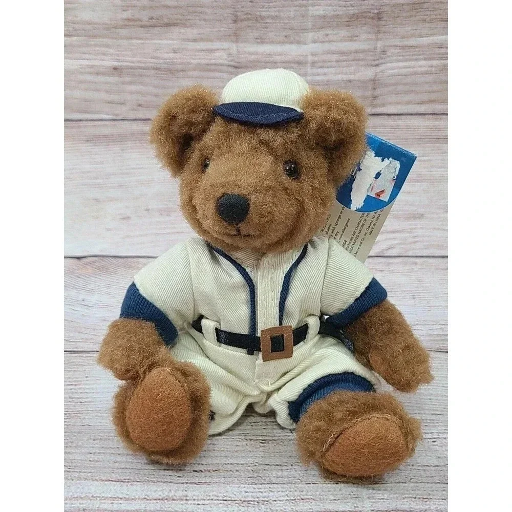 Russ Berrie Plush Lil Homer Teddy Bear Stuffed Animal Baseball 5.5